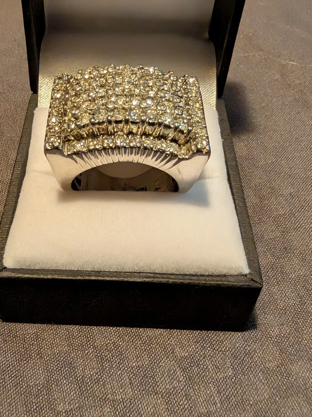 Mens wide band custom made 10k gold pinky ring